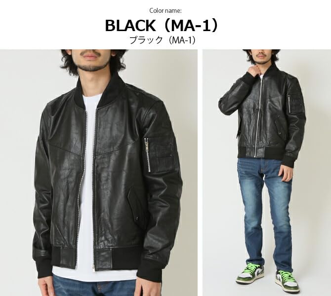 Genuine Leather Jacket Reproduced Leather Outerwear Light Outerwear Spring Clothes Autumn Clothes Riders Jacket Military Jacket Leather Jacket L Black
