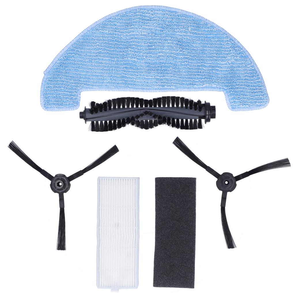 Kehrmaschine Walzenbürste Filter Reinigungstuch Seitenbürsten-Set Ersatzteile für ilife A4S