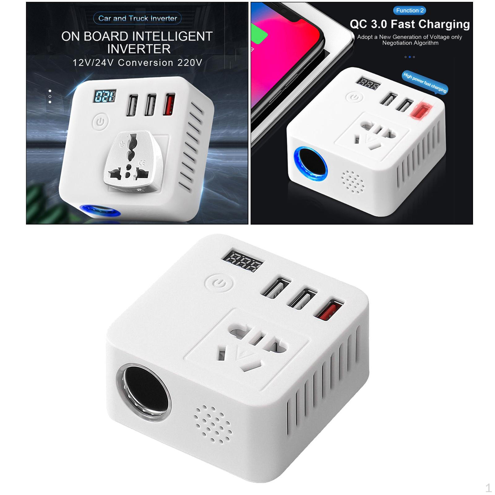 150W Inverter 12V to 220V Auto Charger Adapter