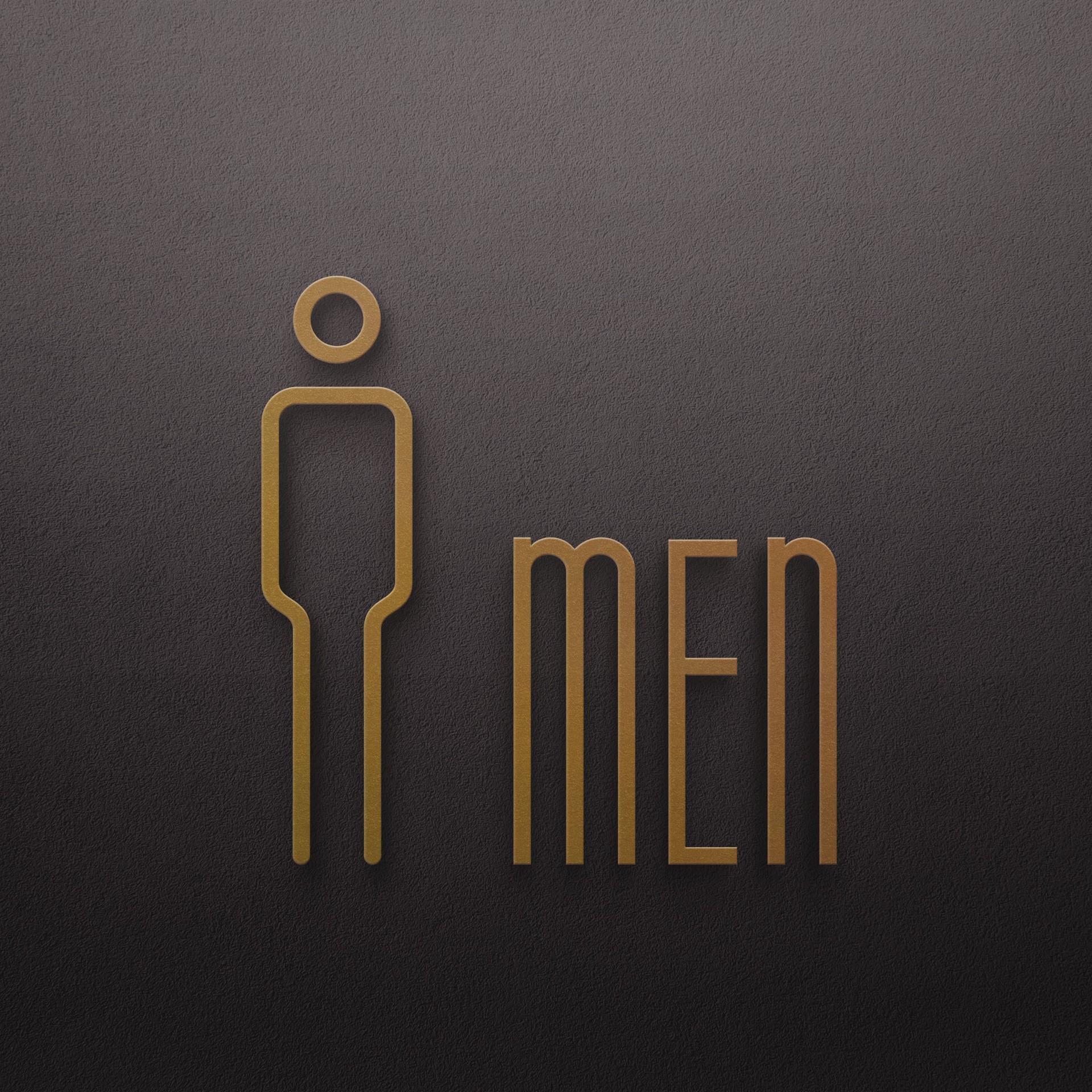 

3D Стерео Мужской и Женский Наклейка на Стену для Ванной Комнаты - Табличка на Дверь Туалета WC