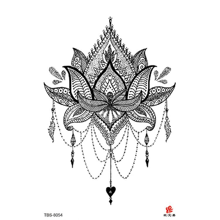 High Quality Waterproof Women's Sexy Flower Animal Tribal Temporary Body Art Tattoos Tattoo Stickers