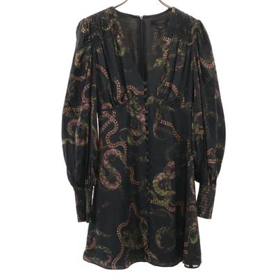 Vestido de manga larga con asa general 2 negro Mujer Usado