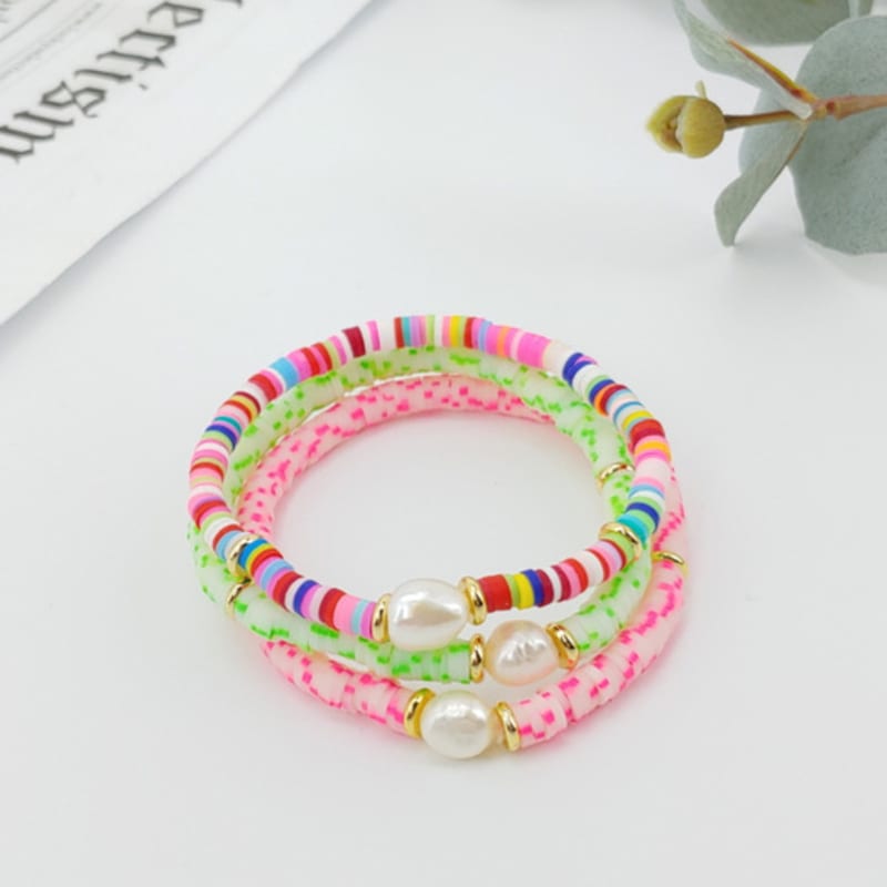 LALA Pearl Bead Bracelet B (Set of 3) - ETC