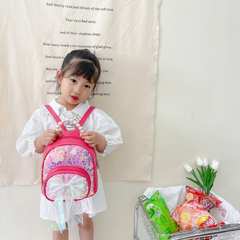 Adorable Mini Backpack For Kids With Cute Bow And Glittery Design Perfect For School And Outings