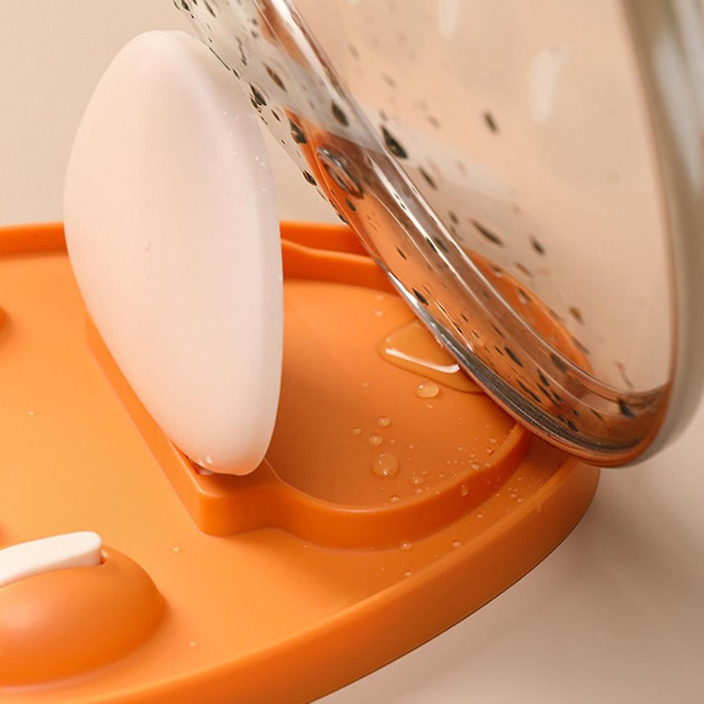 2 Pieces Pot Lid Holder Spoons Tongs Rack for Countertop Home Kitchen
