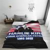 Charlie Kirk Shoot Blanket Quality Super Warm  Bedding Throws Winter Girls Boys Couch Chair Fashion Bedspread