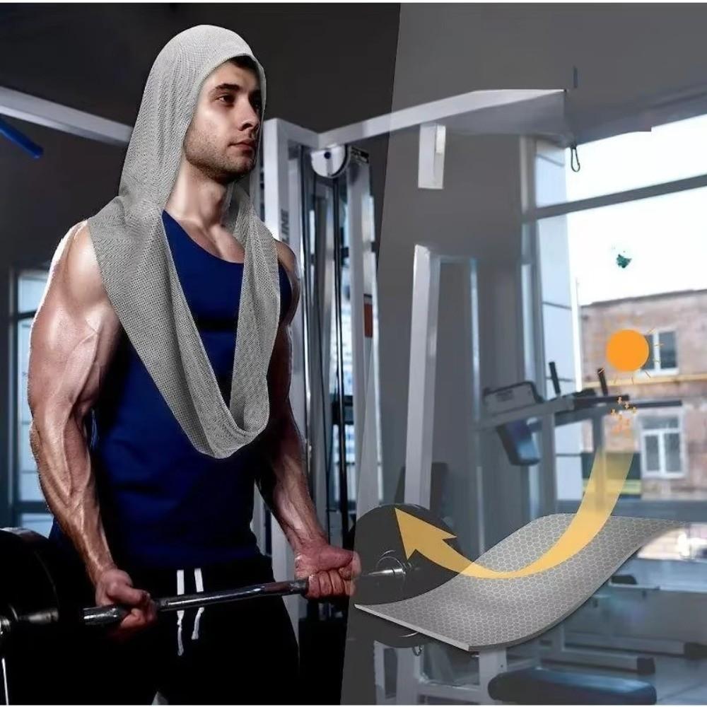 Hooded Cooling Hoodie Towel Lightweight Cooling Neck Wrap for Sports Outdoor