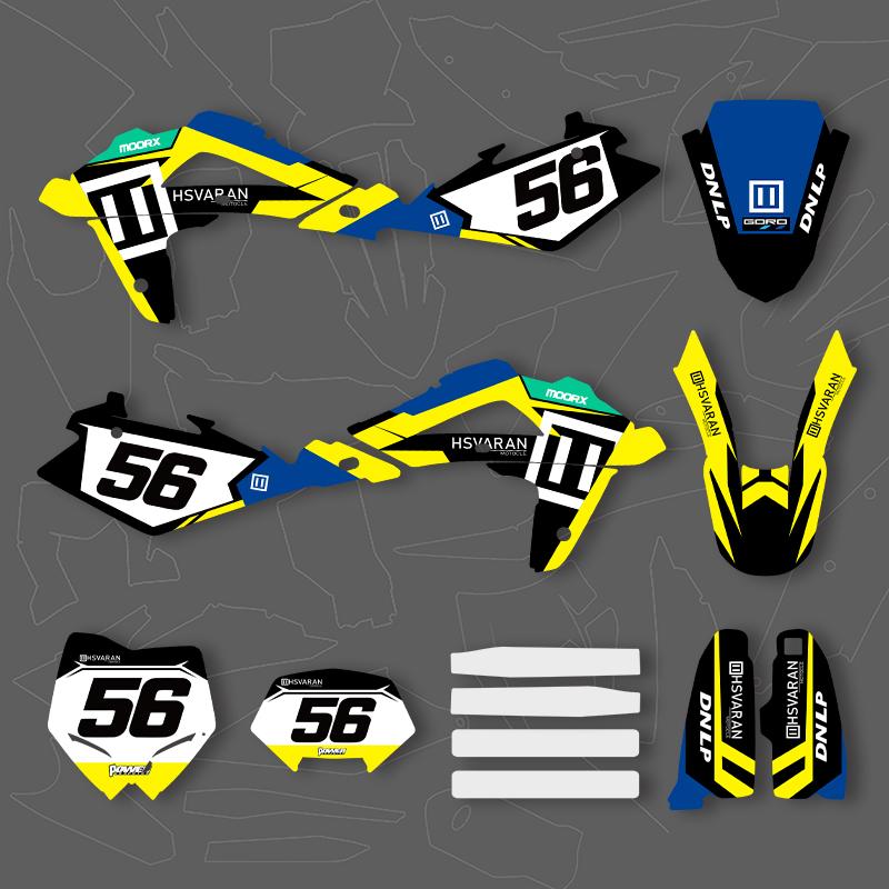 DSMTECH Custom Team Graphics Decals Stickers Kits For Husqvarna TC TE WR 2005 2006 2007 TC TE WR 250 300 350 400 001
