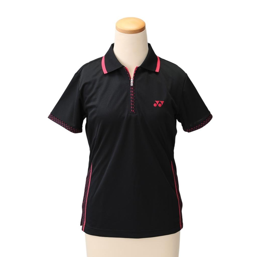 Slim Long Type Yonex Polo Shirt Polyester Black Women 20259 Used