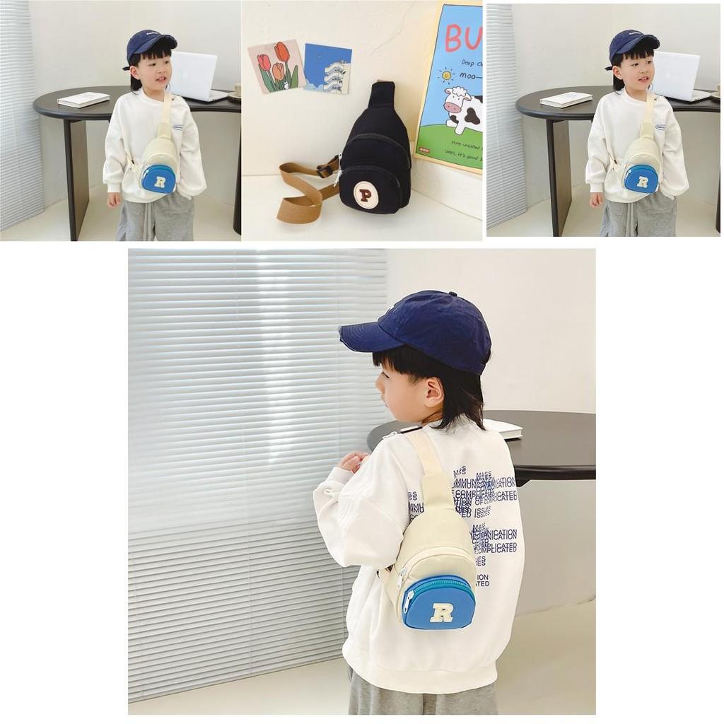 Trendy Nylon Children's Sling Bag With Colorful Letter Prints For Boys And Girls