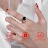 Anillos Cuadrados Negros de Plata de Ley 925 de Moda para Mujer Anillo de Dedo Diario para Fiesta Joyería Fina Regalo