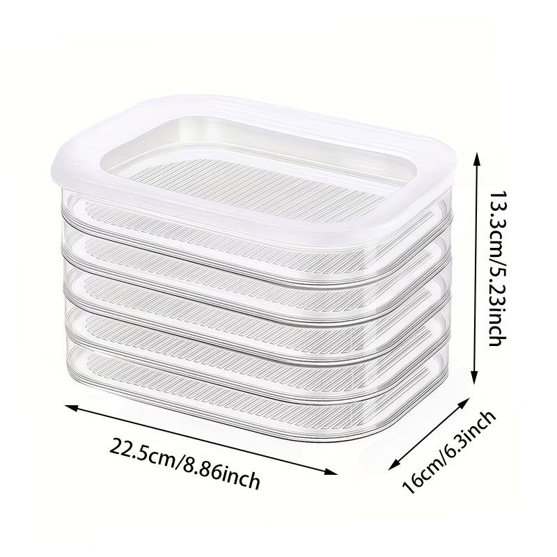 Multi-layer Sealed Refrigerator Storage Box for Cooked Meat and Bacon with Lid - Transparent and Fresh-keeping