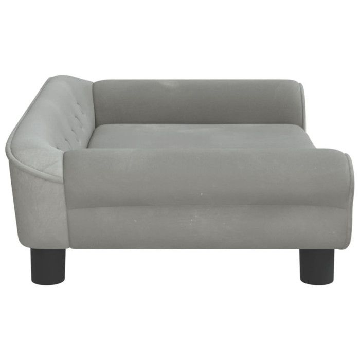 VidaXL Canapé pour enfants gris clair 70x45x26 cm velours, mini canapé, mini canapé-chaise, mini canapé pour enfants, canapé 3196401