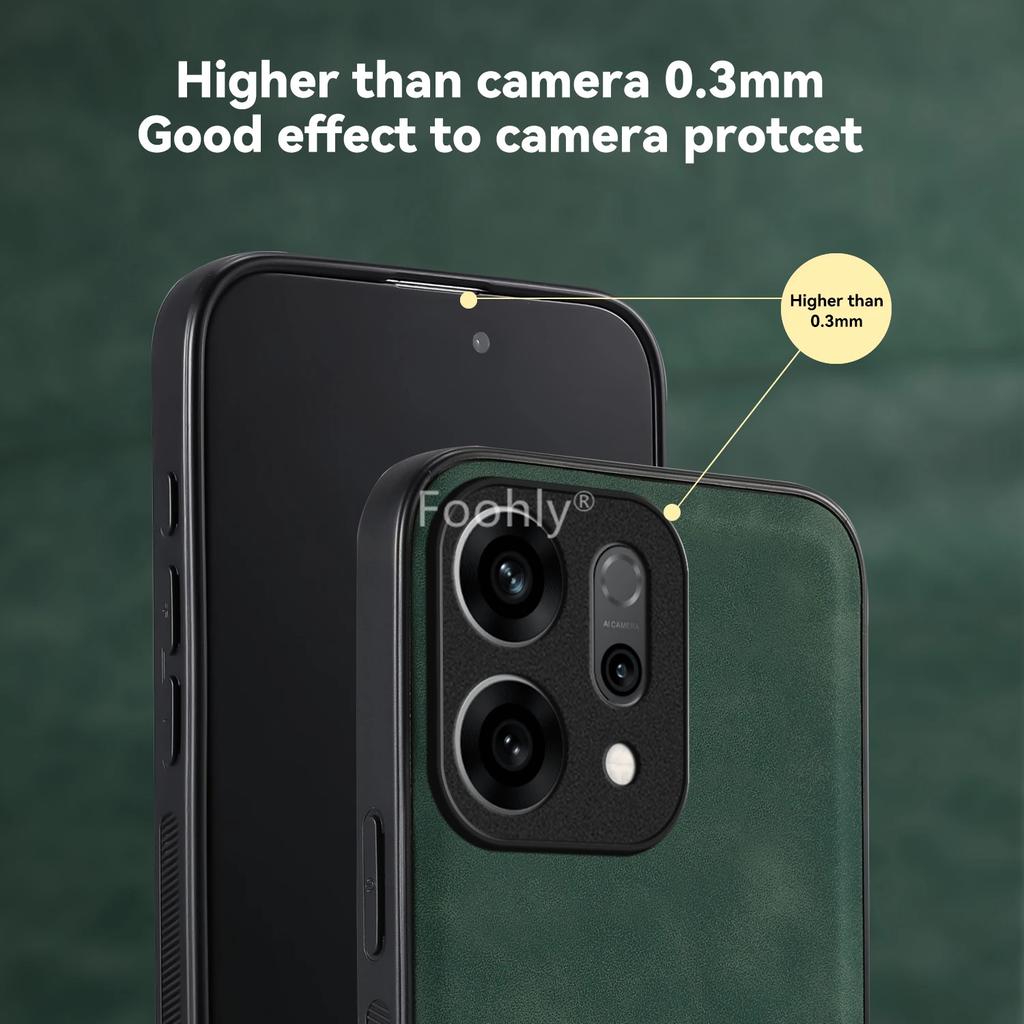 Magnetisk etui i nubuck-skinn for OPPO Reno 14 Pro 14F Reno14 F 5G Ren Beskyttelsesdeksel Støtsikkert Bakdeksel Coque Capa Fundas