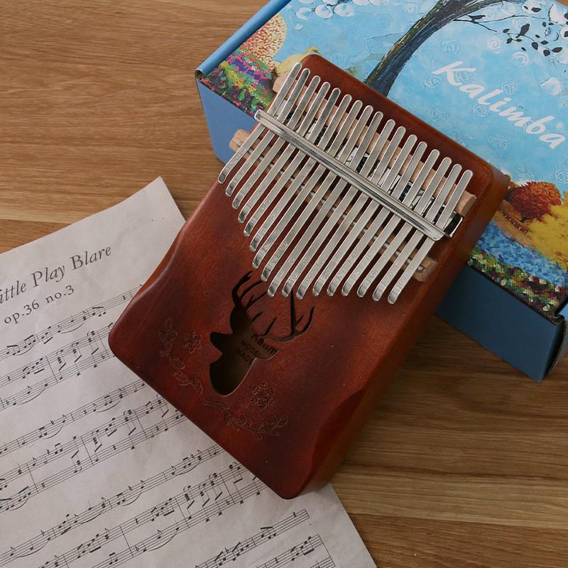 21-Tasten Anfänger-Kalimba: Tragbares hölzernes Daumenklavier