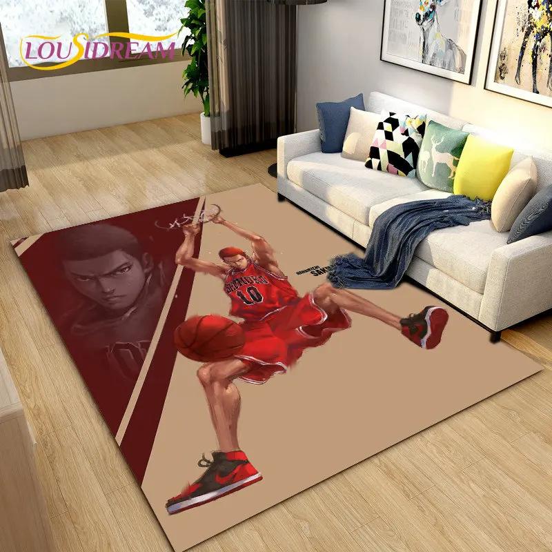 Slam Dunk Japonia Anime Kreskówka Dywan Obszarowy, Dywanik Dywanowy do Salonu Sypialni Sofa Wycieraczka Dekoracja, Mata Podłogowa Antypoślizgowa do Zabawy dla Dzieci