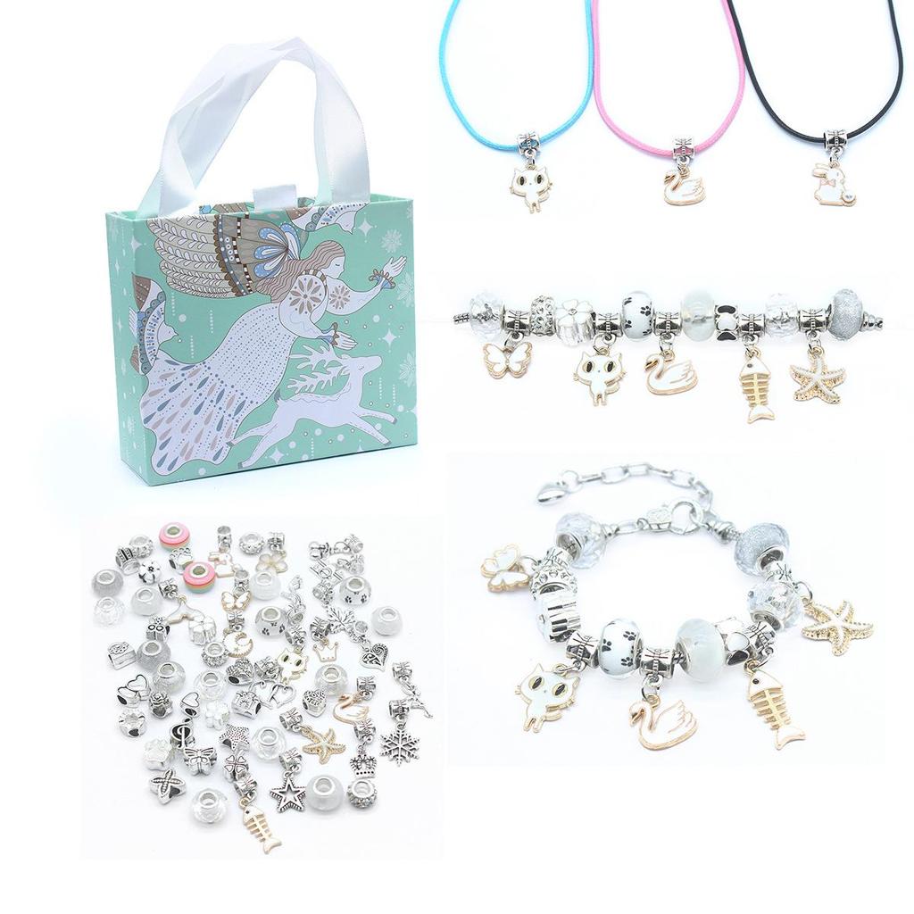 Unicorn Pink Crystal Beaded Bracelet DIY Kit for Kids