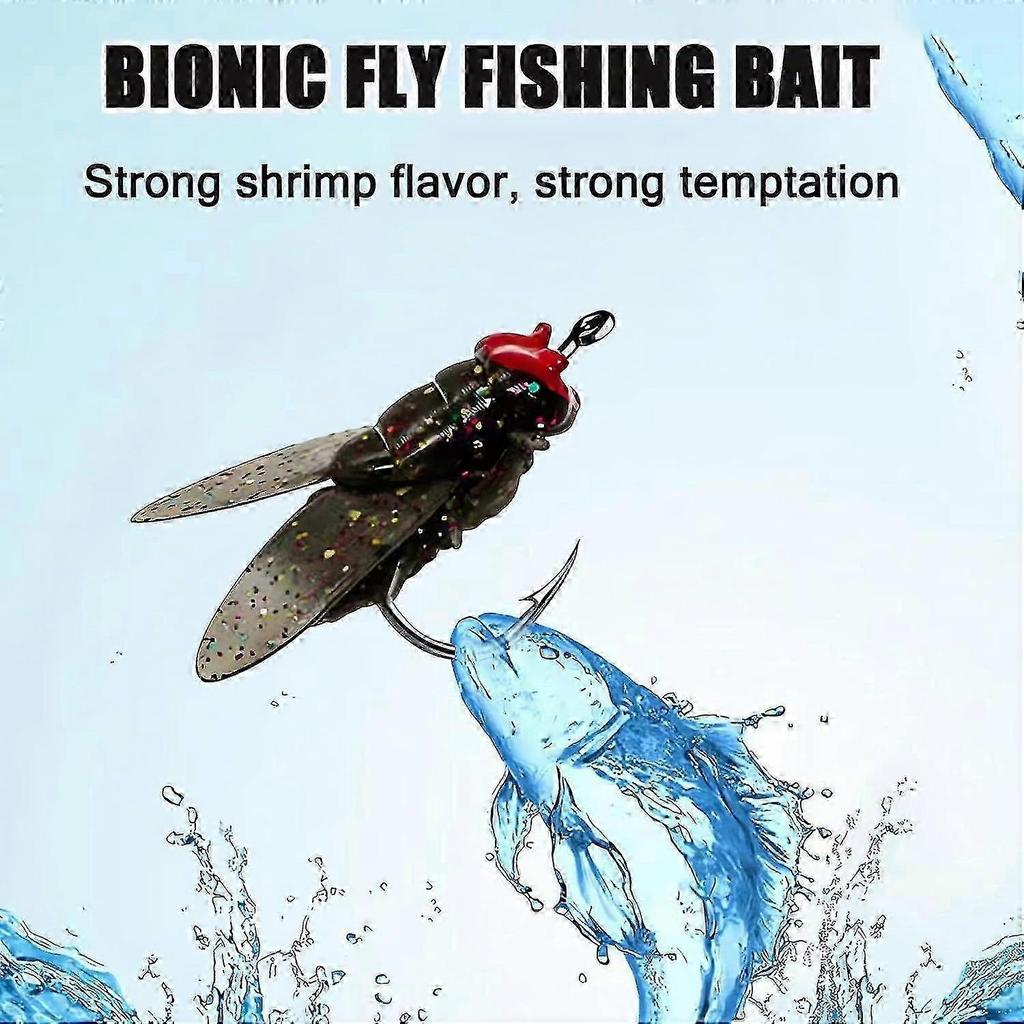 20pcs Bionic Fly Fishing Bait 2025 New Biomimetic Fly Fishing Bait, Saltwater Freshwater Flies Spinner Swim Baits Fly Fishing Hook Panfish Lures Set