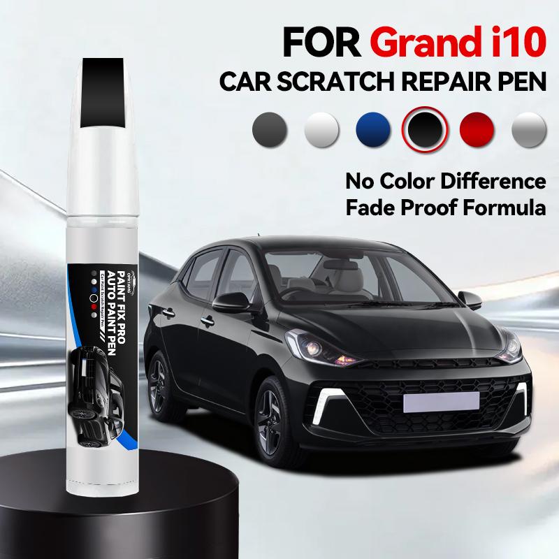 Per Hyundai Grand i10 1996-2026 Penna per Riparazione Vernice Ritocco Rimuovi Graffi Fai da Te Accessori Auto Nero Bianco