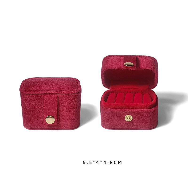 Mini Velvet Jewelry Organizer Box for Women Travel Portable Earrings Ring Storage Jewelry Packaging Display Box