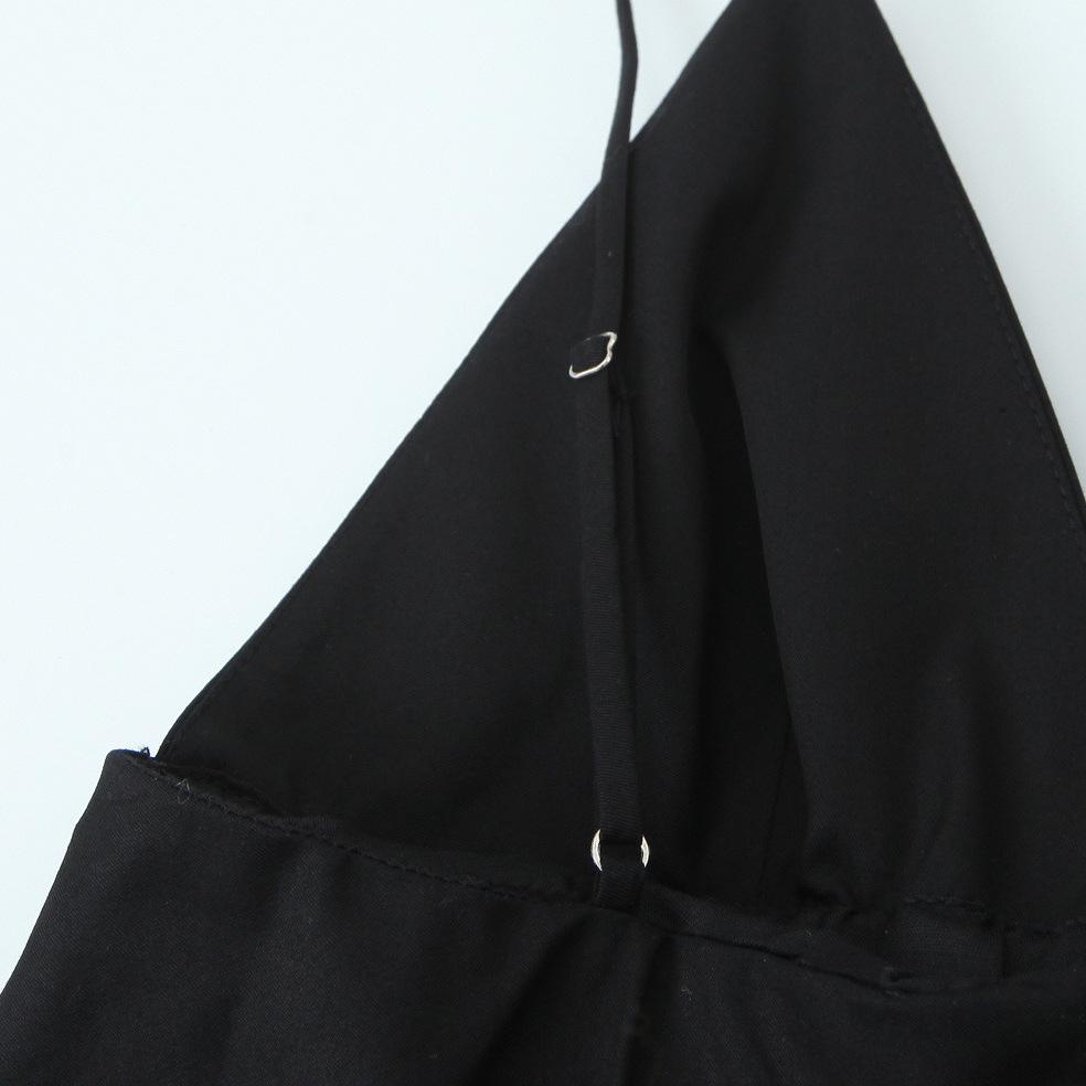 2025 Spring V-Neck Sleeveless Spaghetti Strap Short Dress - Euro-American Style