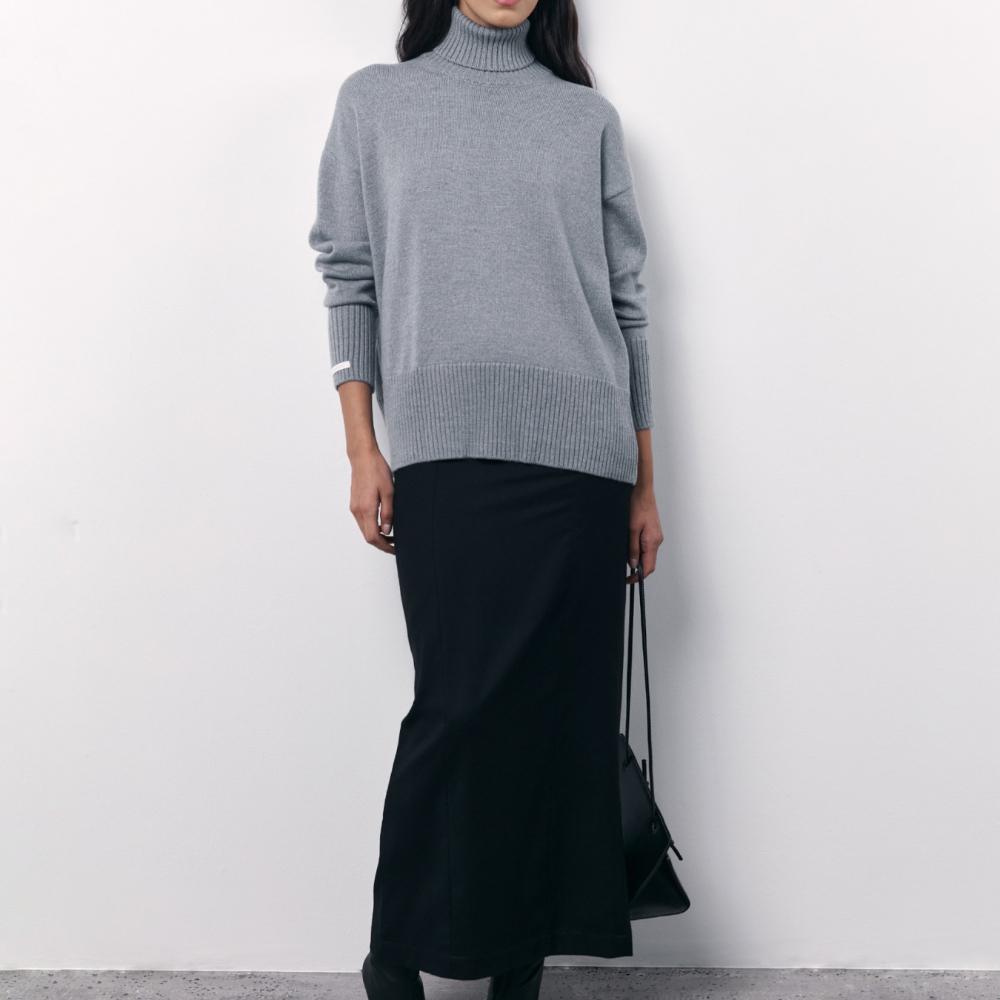 IHUASU Женский модный повседневный однотонный осенне-зимний свитер с длинным рукавом — фото 3