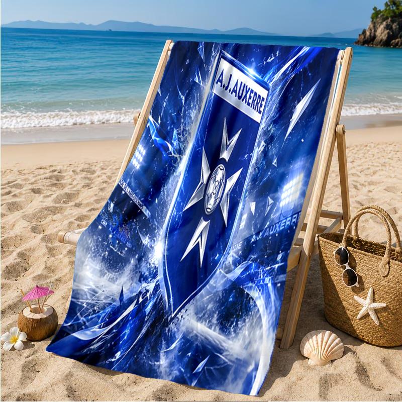Aj Auxerre Football Club Beach Towel Microfiber Beach Towel, Lightweight and Quick-Dry, for Summer Travel, Swimming Pool Fan Birthday Gift