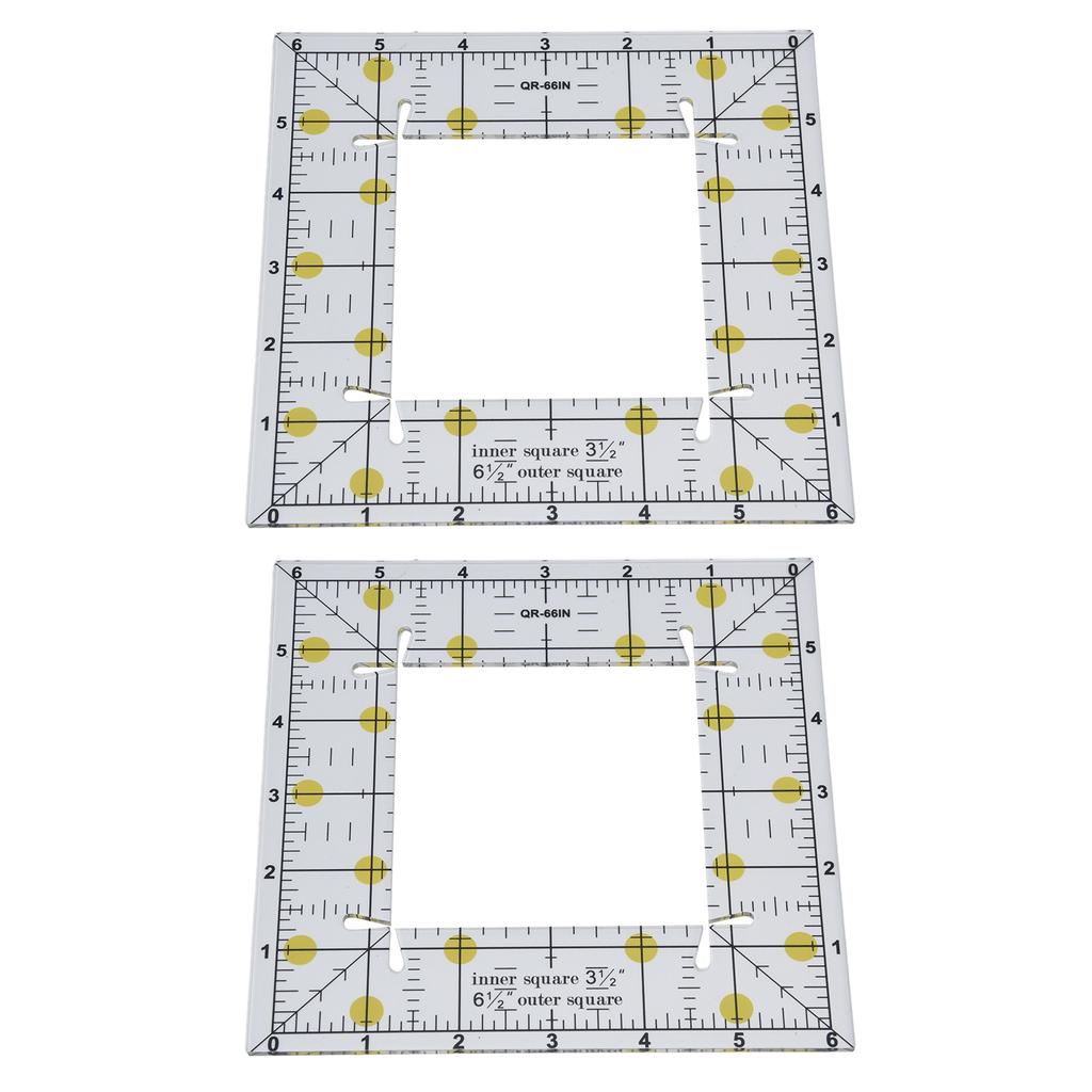 2 Stück Quiltlineale Langlebiges Transparentes Acrylmaterial Schneidschablonen für Scrapbooking Papierbasteln
