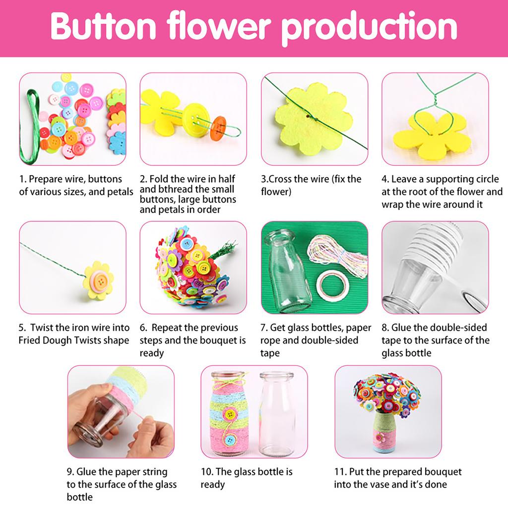 Children'S Puzzle Handmade Diy Material Pack Homemade Bouquet