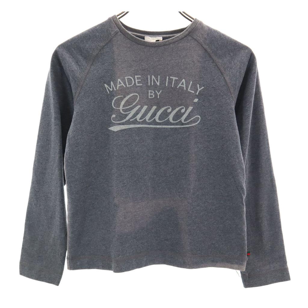 Gucci Made In Italy Long Sleeve T-shirt 10 Gray Ron T Kid's Used