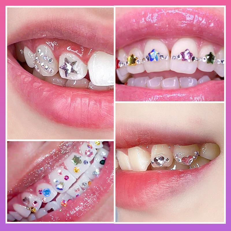 6 Grid Dental Rhinestones Tooth Rhinestones Teeth Jewelry Teeth Whitening Teeth Decoration Dental Crystal