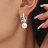 Black Awn Black Jewelry Butterfly & Pearl Drop Earrings for Women Hoop Ear Gift Earring