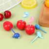 8Pcs/Set Cute Dolphin Fruit Fork Kids Snack Dessert Decoration Forks Toothpick Lunch Salad Decoration Cake Picks