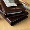 Vintage Brown M5/A7/A6/A5 Binder Refillable Journal Notebook PU Leather Portable Snap Button Planner Handbook