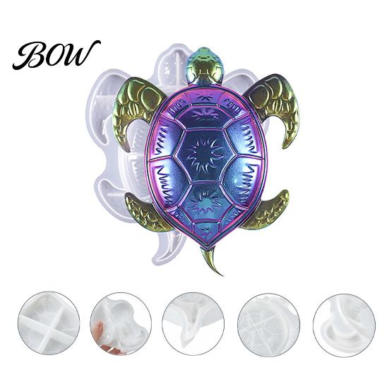 Turtle Shell Silicone Mold Large Sea Resin Mold, 3D for Epoxy Casting, Detailed Marine Sun Pattern Animal Molds Wall Hanging Decoration, Coastal Ocean