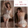 Sex underwear pure perspective lace slim mesh skirt steel ring gathering plus chest pad uniform suit