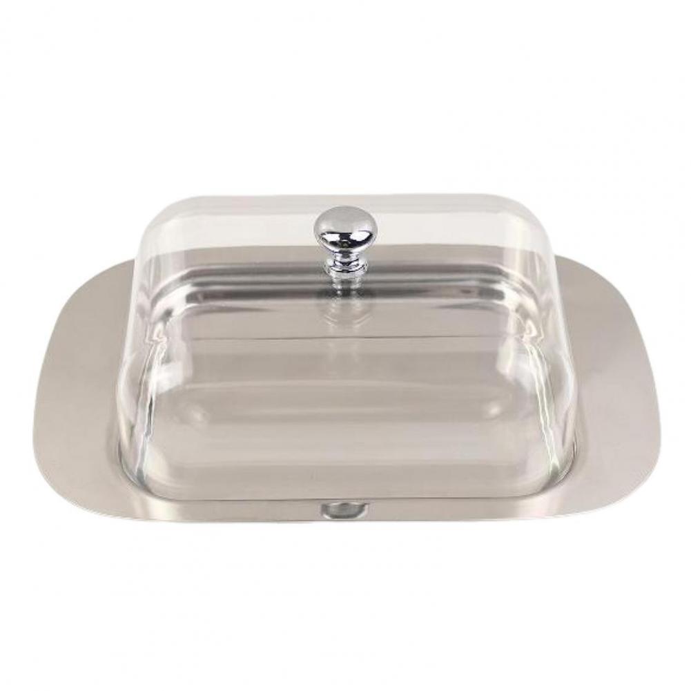Stainless Steel Butter Box with Lid Airtight Butter Dish for Countertop Fridge Butter Keeper Tray for Cream Cheese