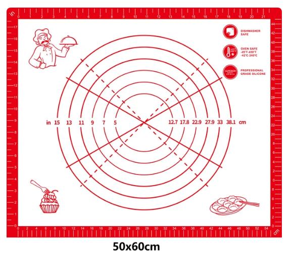 Silicone Baking Mat Rolling Kneading Board Non Stick High Temperature Resistant Pastry Dough Sheet Crust Cookie Bread Easy Clean
