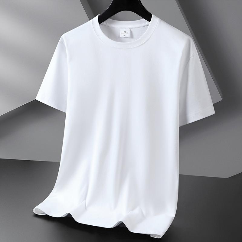 QICED Men's Fashion Casual Summer Spring O-Neck Short Sleeve Blouses & Shirts Casual Chic