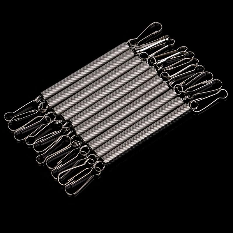 20pcs Pet Bird Cage Replacement Springs with 2 Clips Stainless Steel Spring Fastening Water Drinking Bottle for Rabbit Hamster