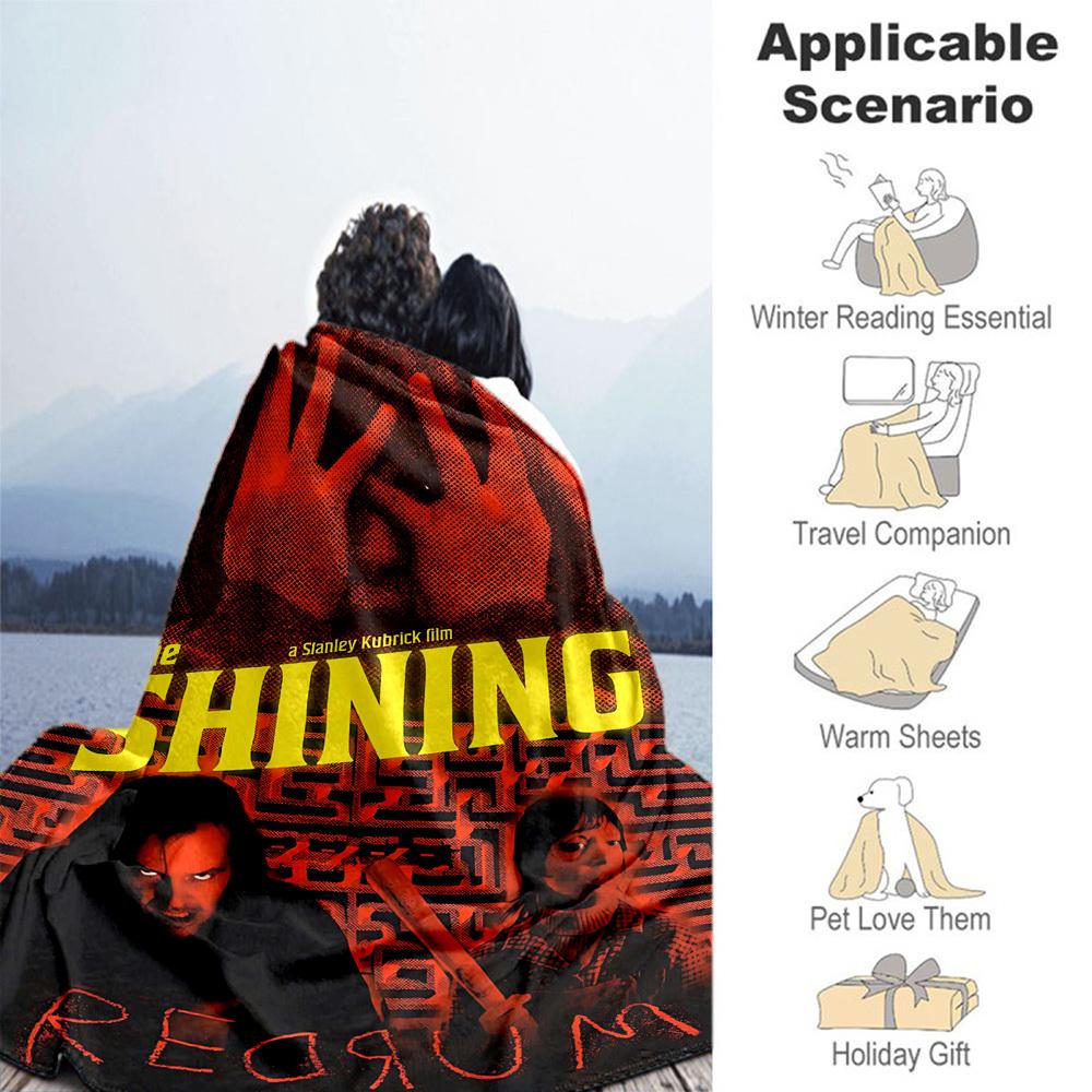 1PC The Shining Redrum Outdoor Flannel Blanket Soft Plush Decor for Picnics, camping,Bedroom, Playroom, Office1169A