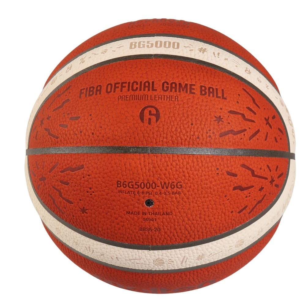 Molten BG5000 FIBA Basketball World Cup 2026 Official Match Size 6 Women's Ball, (B6G5000-W6G)
