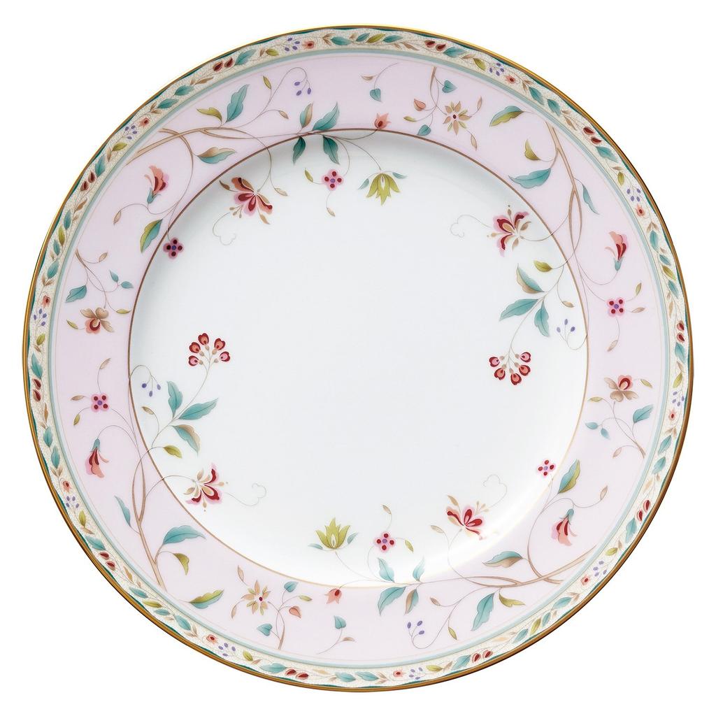 Noritake Plates Set of 21cm Floral Pink and Blue Bone (Pair 2) Print, China, P97211/4409-56