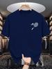 Unisexs Crew Neck T Shirt Minimal Chest Badminton Racket Shuttlecock Graphic Short Sleeve Casual Cotton Sports Hobby Lover Daily Te