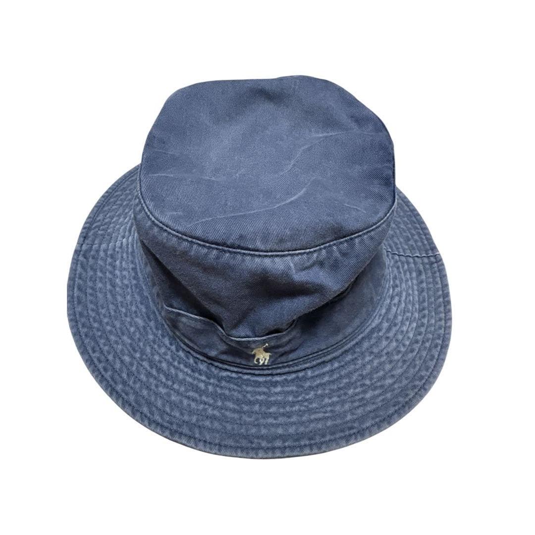 Used 90s Old Ralph Lauren Bucket Hat Made in Taiwan Navy L Fade