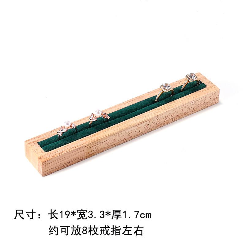 Ring Jewelry Display Tray Solid Wood Oval Pair Ring Jewelry Rack Counter Jewelry Display Props Jewelry Boxes and Packing