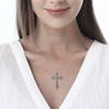 Church Crucifix Necklace Gothic Party Jewelry Pendant Necklace Vintage Alloy Indie Punk Choker Sweater Chain for Women
