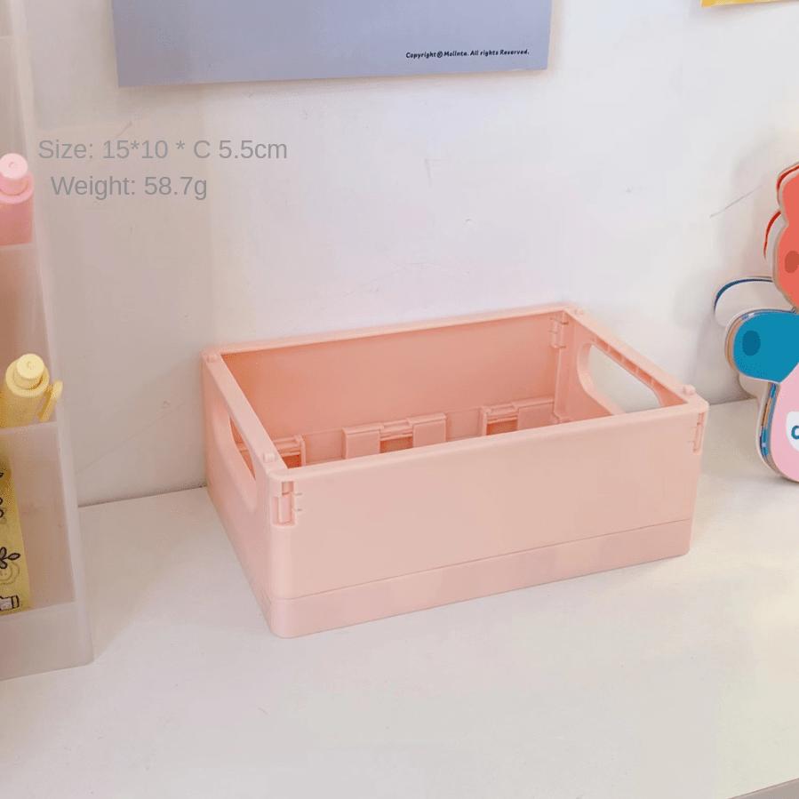 1pc Dormitory Desktop Storage Box, Book Storage Basket, Simple Foldable Storage Box, Miscellaneous Storage Basket