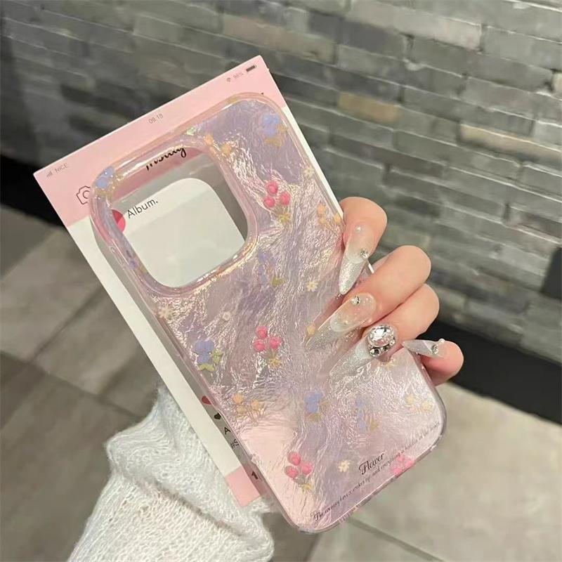 Lovely Pink Floral Fashion Vortex Pattern Phone Case for iPhone 16 15 14 13 12 11 Pro Max XS XR X 7 8 Plus Silicone Soft Cover