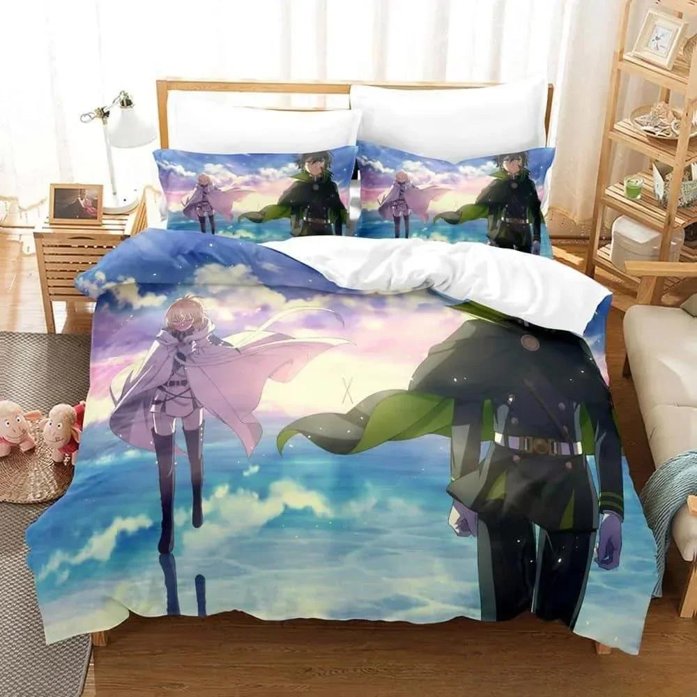 3D  Seraph of the End Printed Bed Set Duvet Cover Pillowcase Bedding Set Bed Linen Sheet Quilt Cover Full Queen King Size